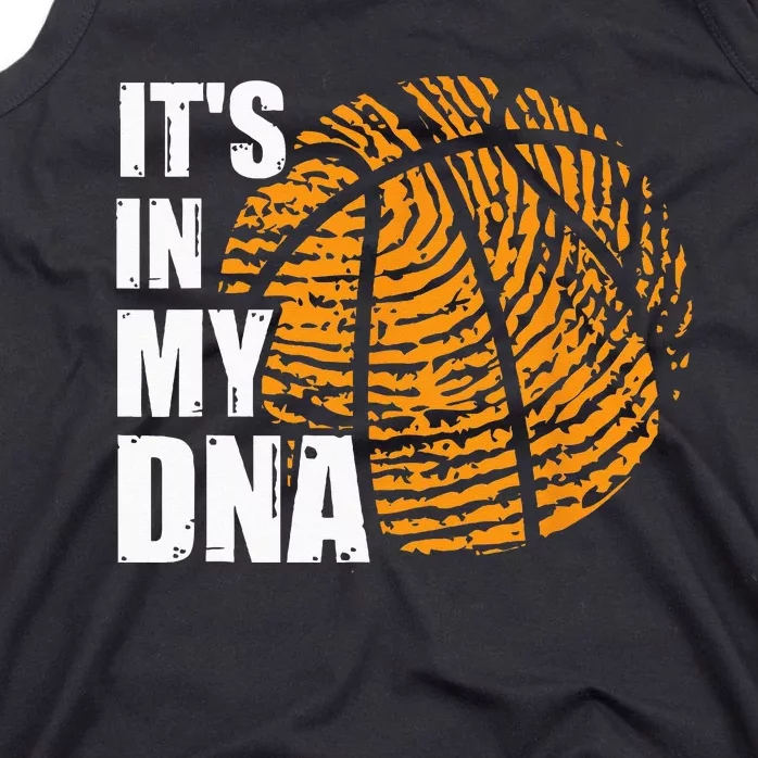 Basketball Its In My DNA Fingerprint Funny Basketball Tank Top