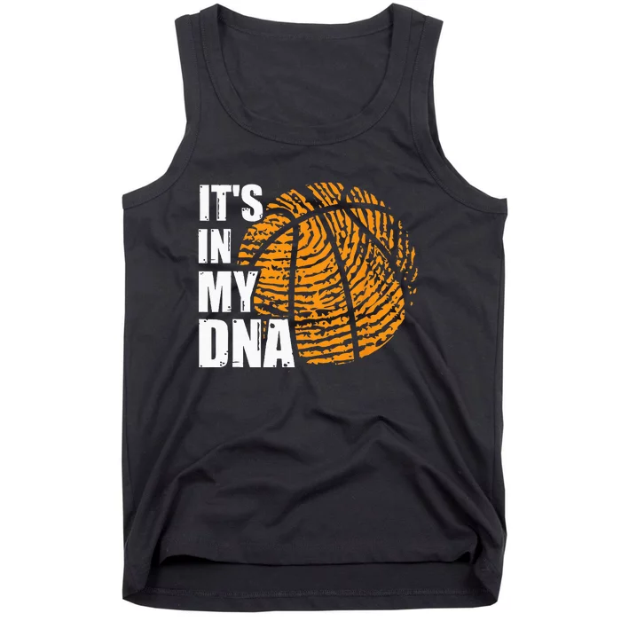 Basketball Its In My DNA Fingerprint Funny Basketball Tank Top