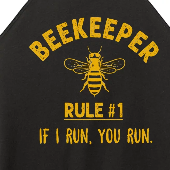 Beekeeper If I Run You Run Save The Bees Climate Change Women’s Perfect Tri Rocker Tank