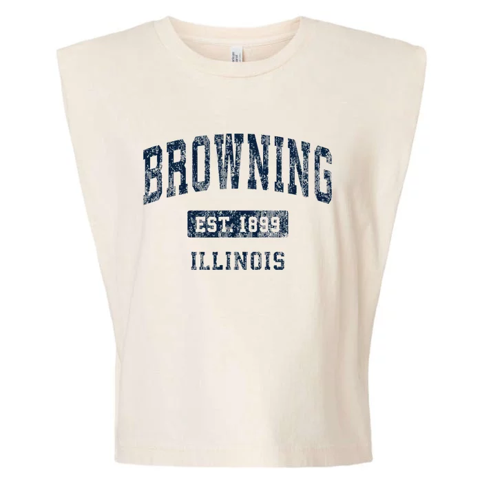 Browning Illinois Il Vintage Athletic Sports Garment-Dyed Women's Muscle Tee