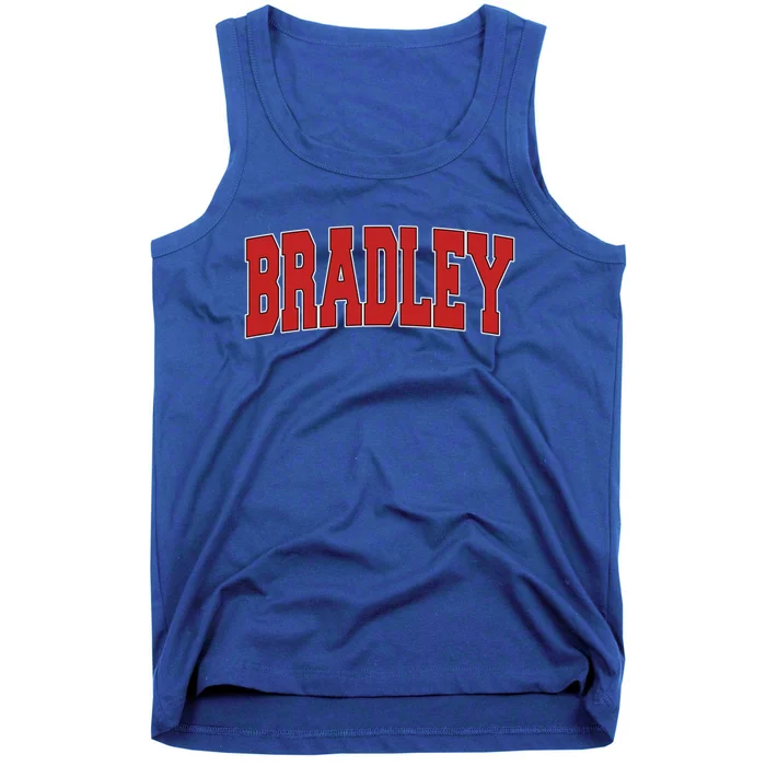 Bradley Il Illinois Varsity Style Usa Vintage Sports Cute Gift Tank Top