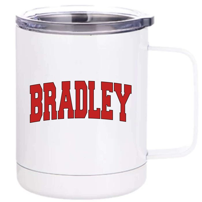 Bradley Il Illinois Varsity Style Usa Vintage Sports Cute Gift Front & Back 12oz Stainless Steel Tumbler Cup