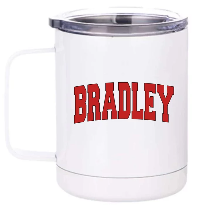 Bradley Il Illinois Varsity Style Usa Vintage Sports Cute Gift Front & Back 12oz Stainless Steel Tumbler Cup