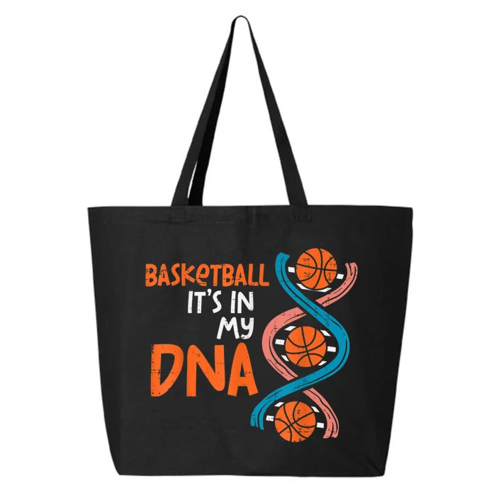 Basketball Is In My DNA Funny Coach Player 25L Jumbo Tote