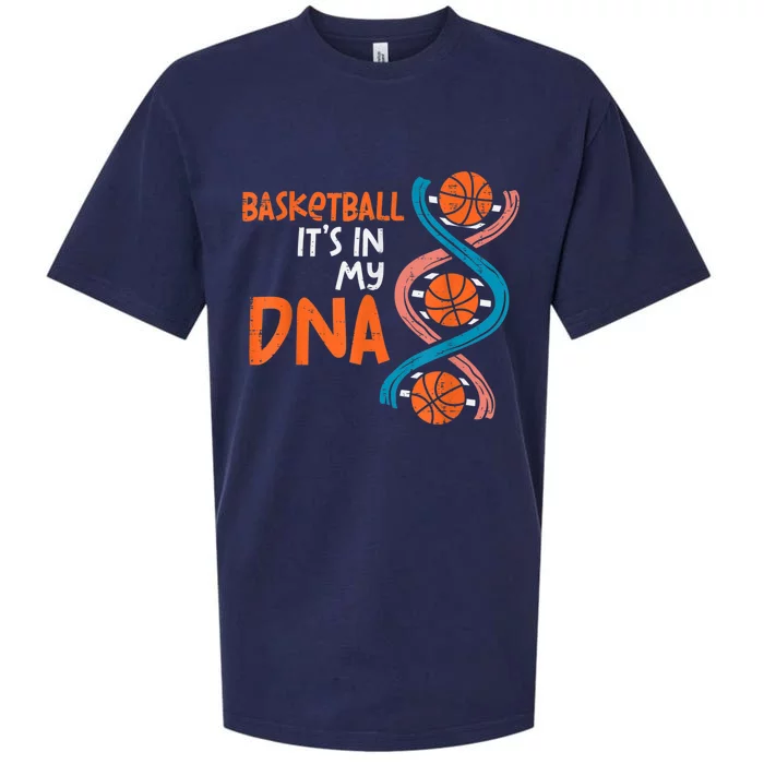 Basketball Is In My DNA Funny Coach Player Sueded Cloud Jersey T-Shirt