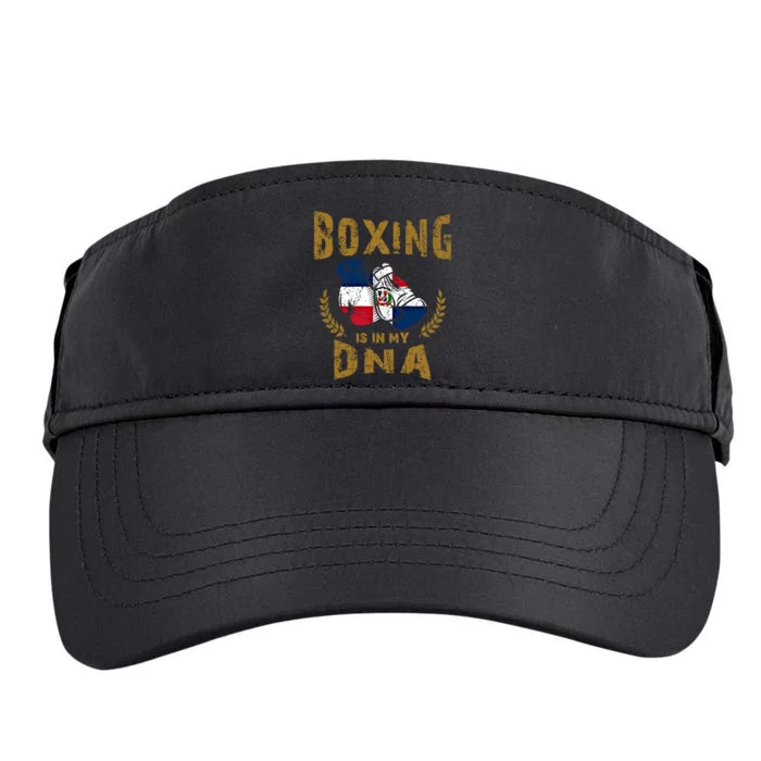 Boxing Is In My Dna Dominican Republic Flag Boxing Gloves Gift Adult Drive Performance Visor