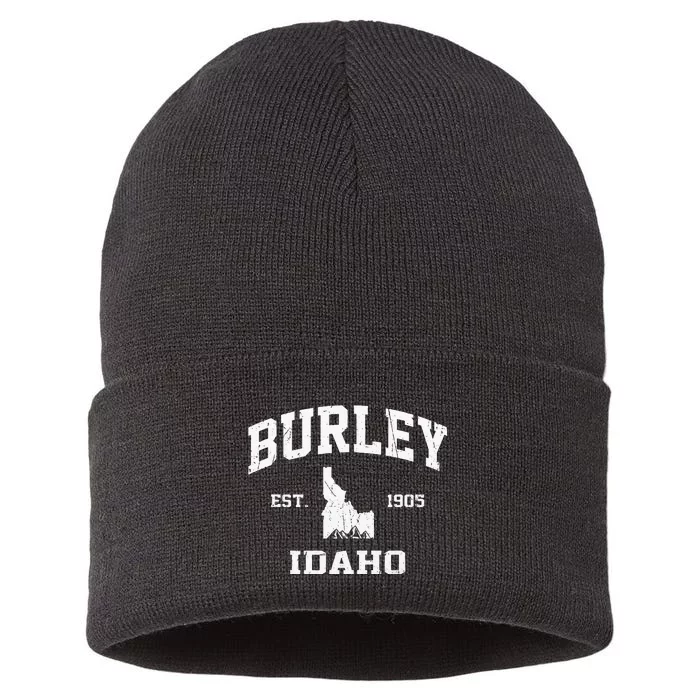 Burley Idaho ID Vintage State Athletic Style Sustainable Knit Beanie