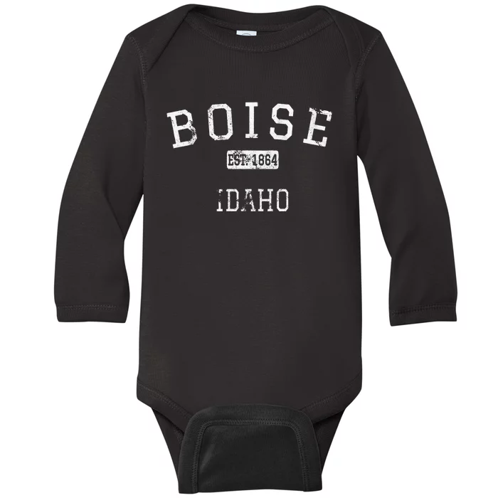 Boise Idaho ID Vintage Baby Long Sleeve Bodysuit