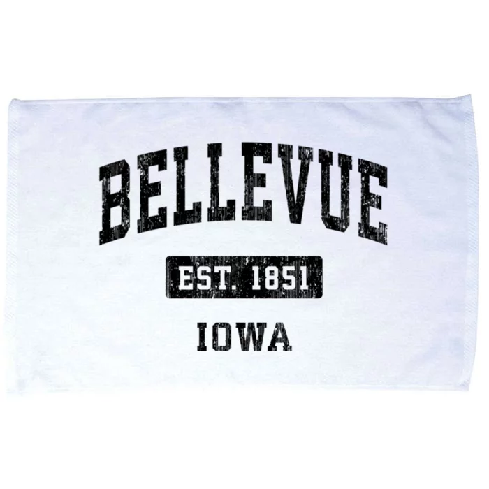 Bellevue Iowa Ia Vintage Sports Established Microfiber Hand Towel