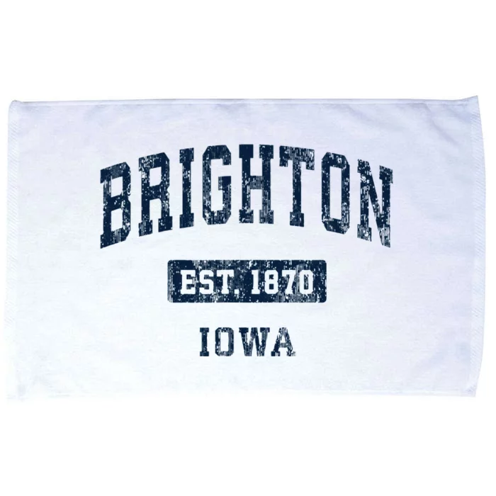 Brighton Iowa Ia Vintage Sports Established Microfiber Hand Towel