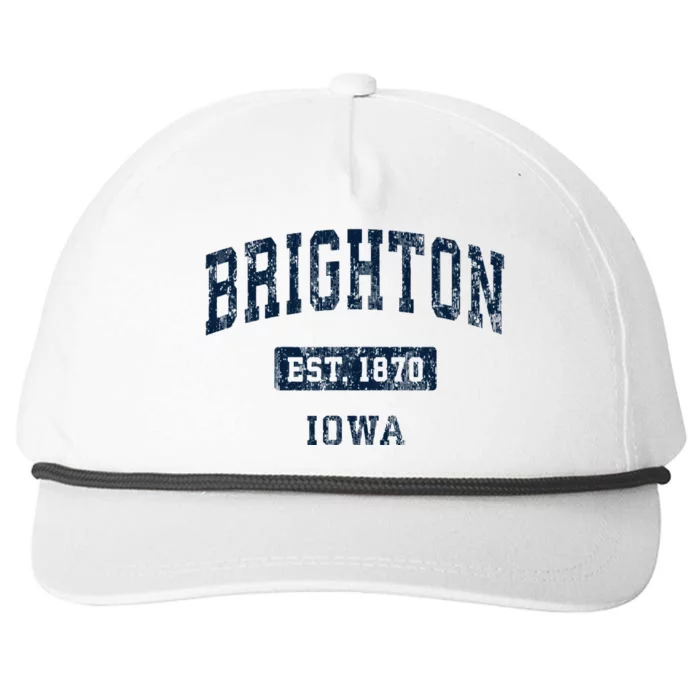 Brighton Iowa Ia Vintage Sports Established Snapback Five-Panel Rope Hat