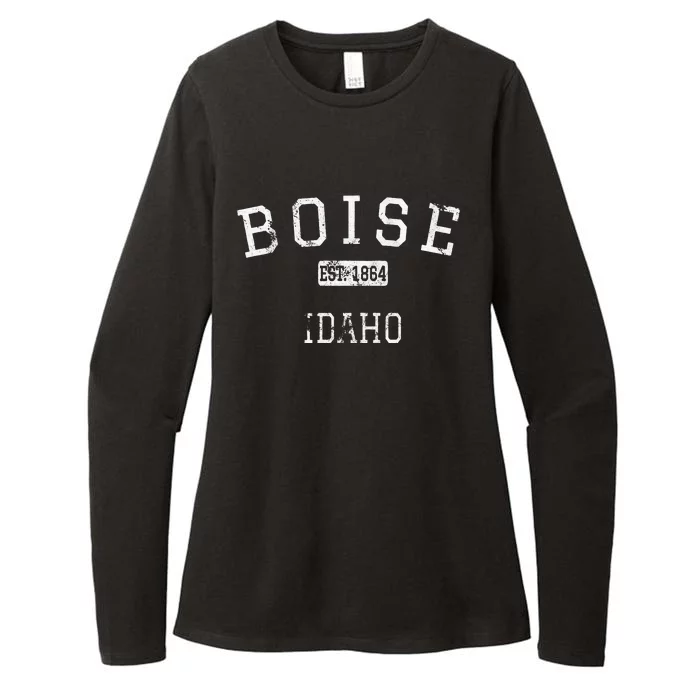 Boise Idaho ID Vintage Womens CVC Long Sleeve Shirt