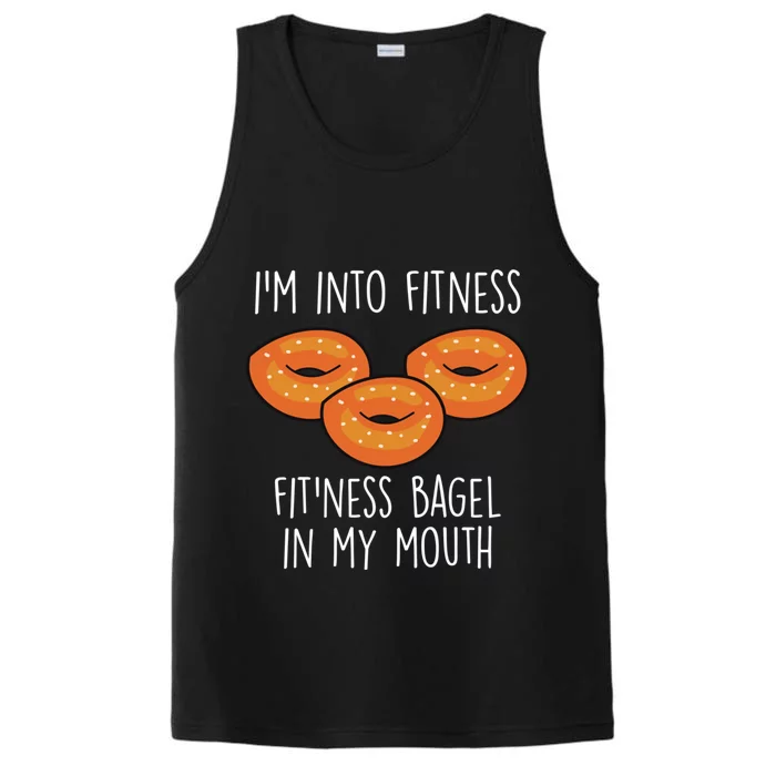 Bagels I´m Into Fitness Funny Bagel Lover Baking Gift Performance Tank