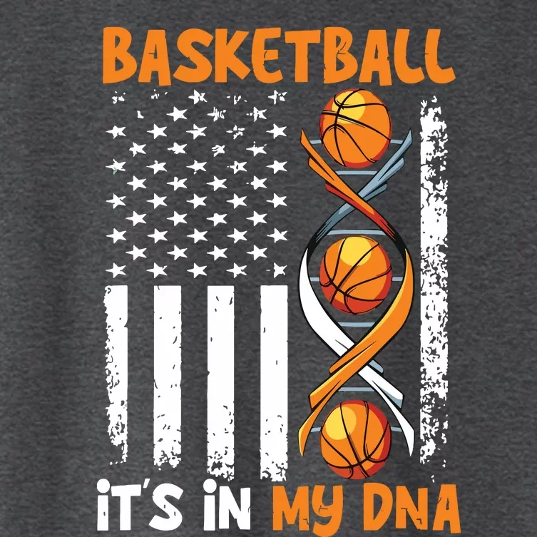 Basketball Its In My DNA Funny Player Coach Team Sport Women's Crop Top Tee