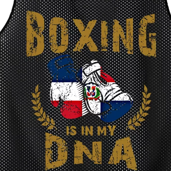 Boxing Is In My Dna Dominican Republic Flag Boxing Gloves Gift Mesh Reversible Basketball Jersey Tank