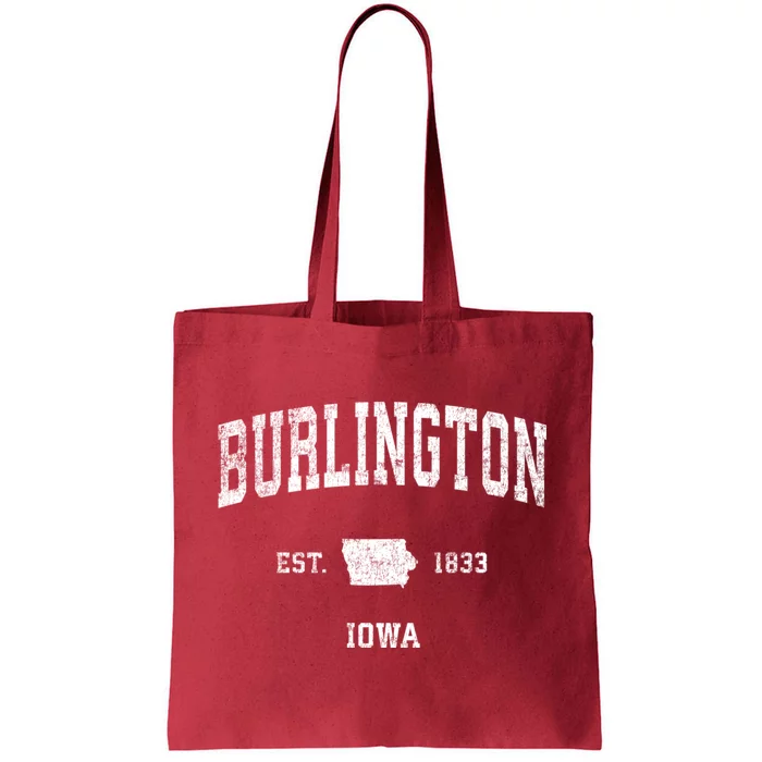 Burlington Iowa Ia Vintage Sports Tote Bag