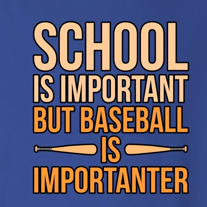 Baseball Is Importanter Sports Player Lover Coach Graphic Gift Toddler Long Sleeve Shirt