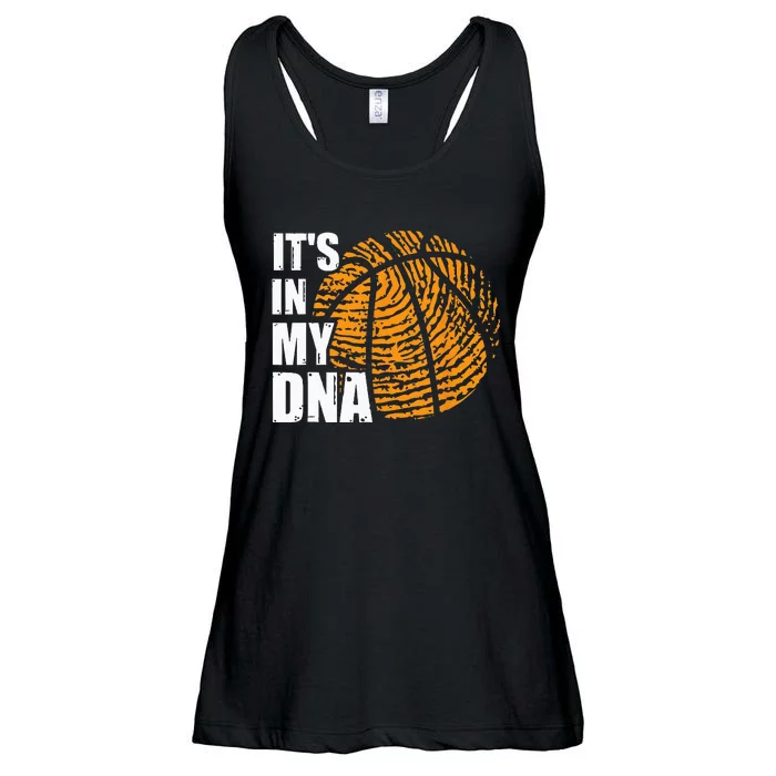 Basketball Its In My DNA Fingerprint Funny Basketball Ladies Essential Flowy Tank