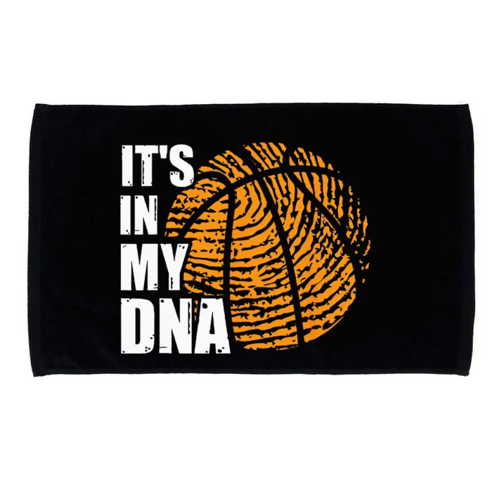 Basketball Its In My DNA Fingerprint Funny Basketball Microfiber Hand Towel