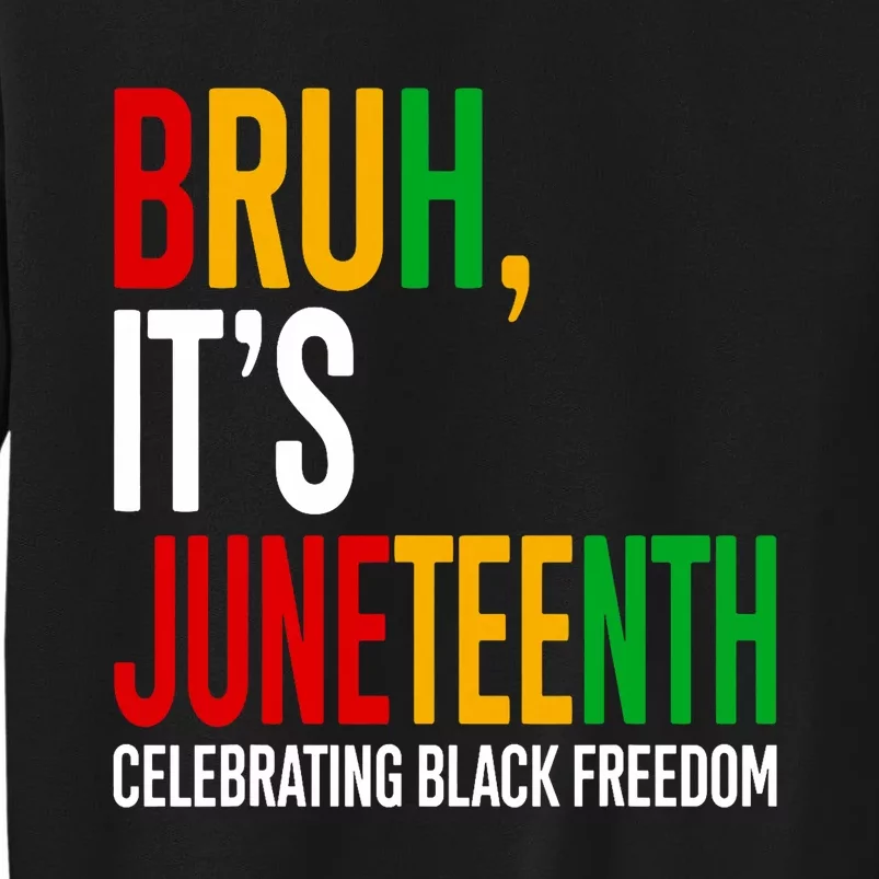 Bruh ItS Juneteenth Celebrating Black Freedom Sweatshirt