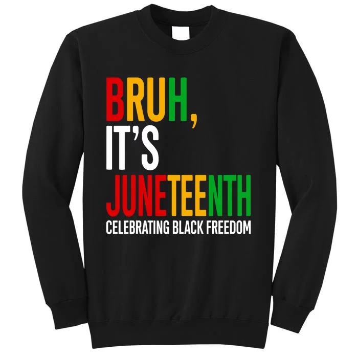 Bruh ItS Juneteenth Celebrating Black Freedom Sweatshirt