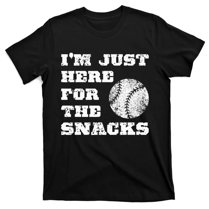 Baseball Im Just Here For The Snacks Vintage Baseball T-Shirt