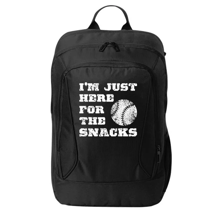 Baseball Im Just Here For The Snacks Vintage Baseball City Backpack