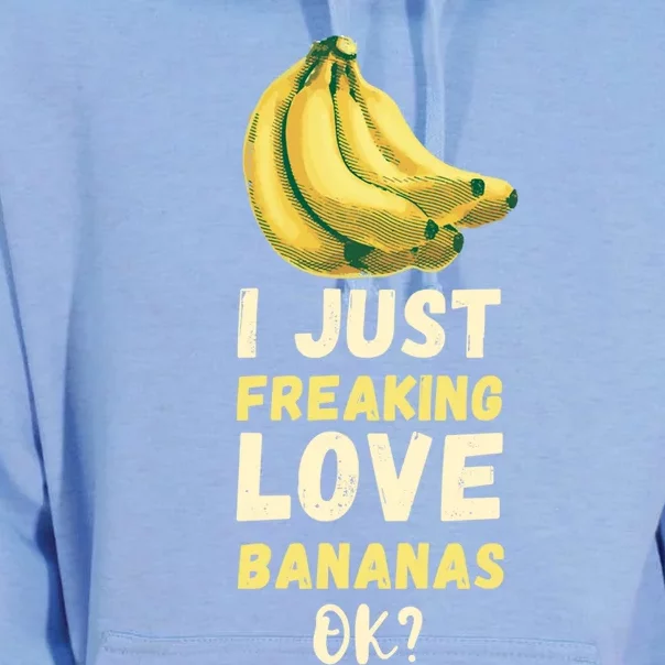 Banana I Just Like Banana Summer Fruit Banana Fruit Lovers Gift Unisex Surf Hoodie