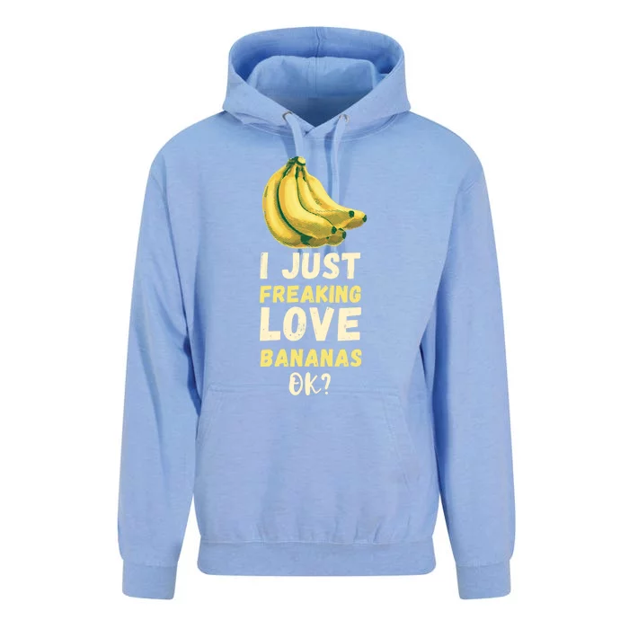 Banana I Just Like Banana Summer Fruit Banana Fruit Lovers Gift Unisex Surf Hoodie