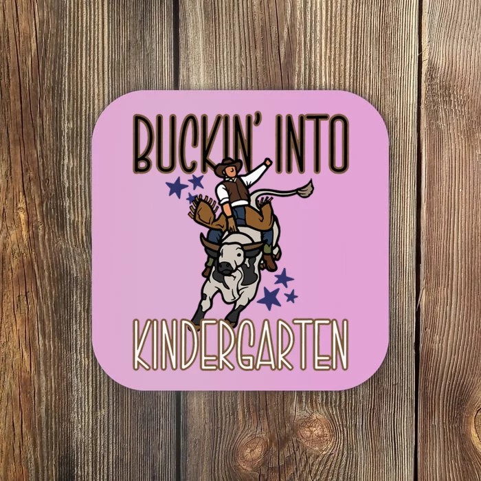 Buckin Into Kindergarten Back To School Cowboy Western Coaster