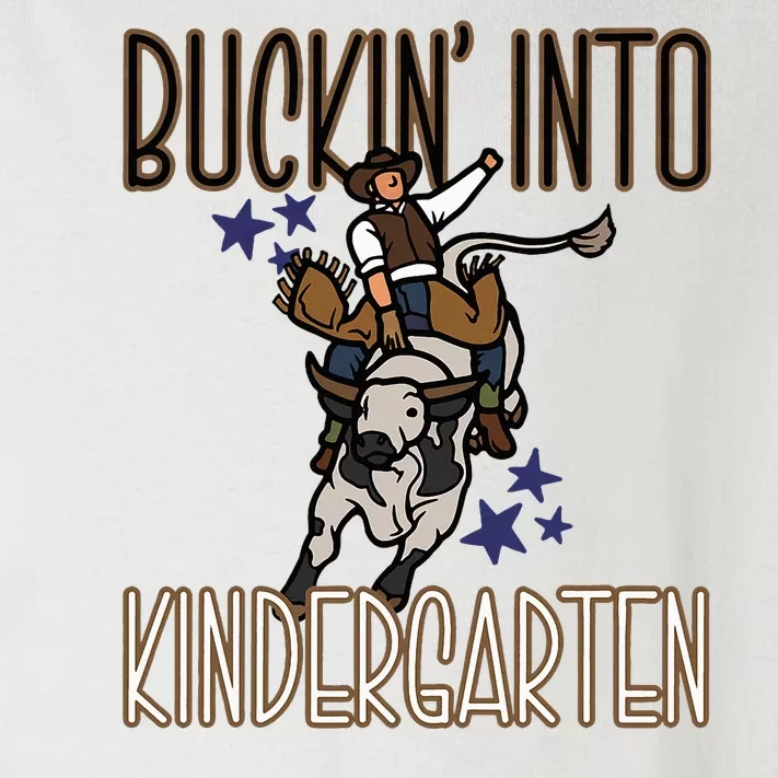 Buckin Into Kindergarten Back To School Cowboy Western Toddler Long Sleeve Shirt