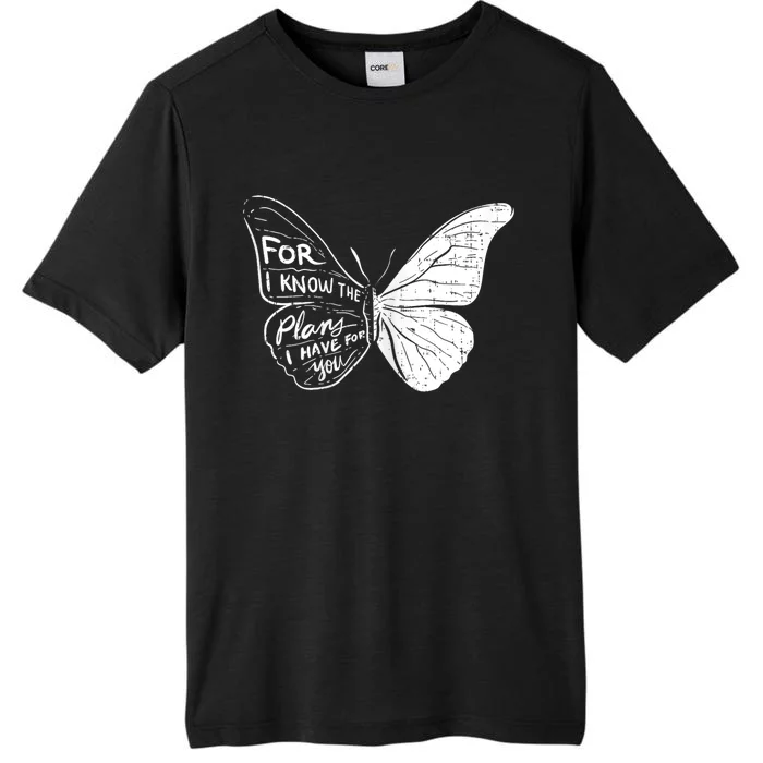 Butterfly I Know The Plans Verse Bible Jesus Christian Gift ChromaSoft Performance T-Shirt