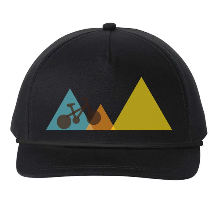 Bike Mountain Simple Logo Snapback Five-Panel Rope Hat