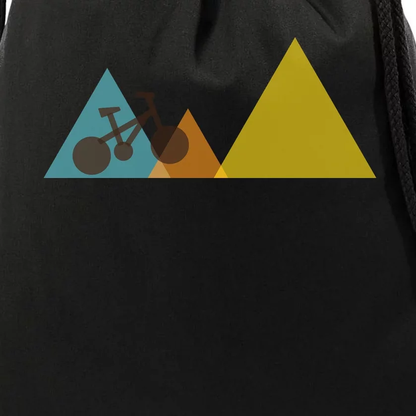 Bike Mountain Simple Logo Drawstring Bag