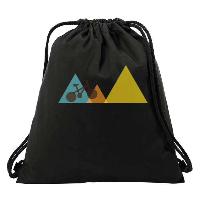 Bike Mountain Simple Logo Drawstring Bag