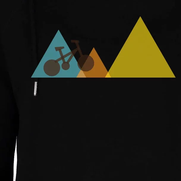 Bike Mountain Simple Logo Womens Funnel Neck Pullover Hood