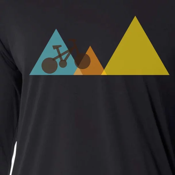 Bike Mountain Simple Logo Cooling Performance Long Sleeve Crew