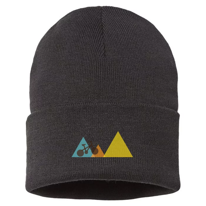 Bike Mountain Simple Logo Sustainable Knit Beanie