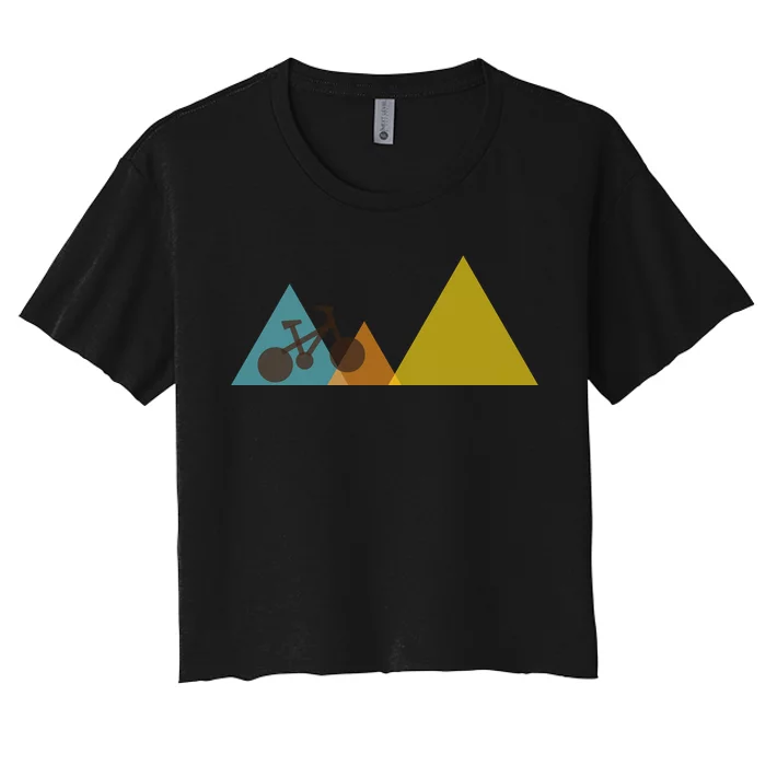 Bike Mountain Simple Logo Women's Crop Top Tee