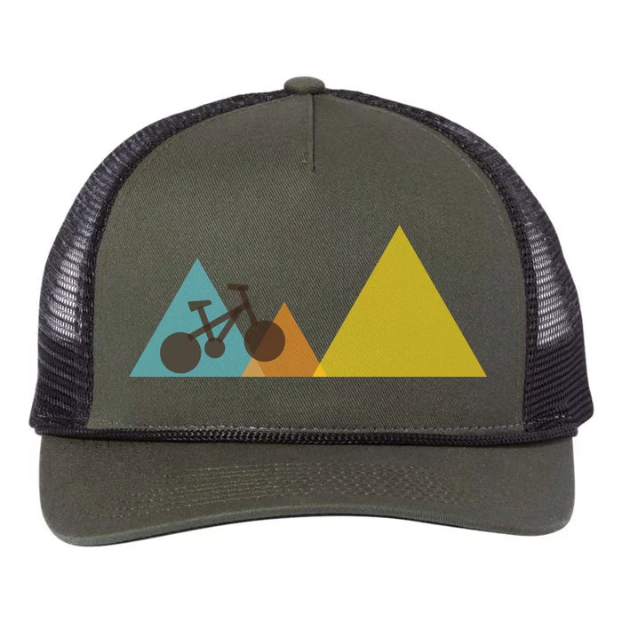 Bike Mountain Simple Logo Retro Rope Trucker Hat Cap