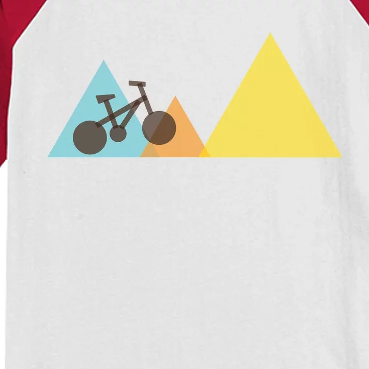 Bike Mountain Simple Logo Kids Colorblock Raglan Jersey