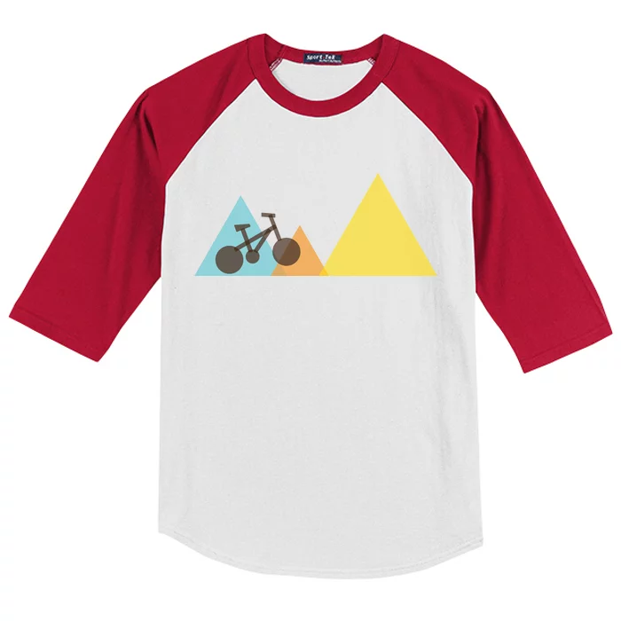 Bike Mountain Simple Logo Kids Colorblock Raglan Jersey