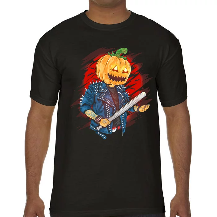 Biker Pumpkin Cool Halloween Comfort Colors T-Shirt