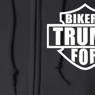 Bikers For Trump Full Zip Hoodie