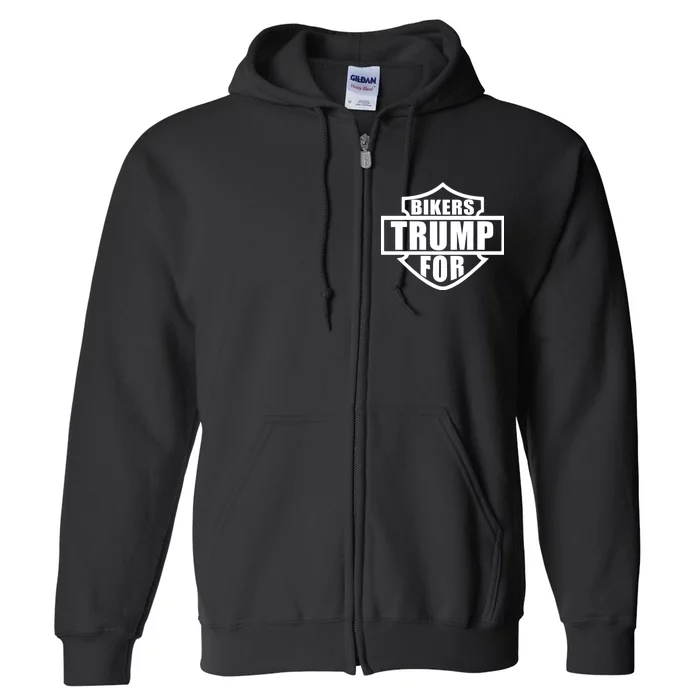 Bikers For Trump Full Zip Hoodie