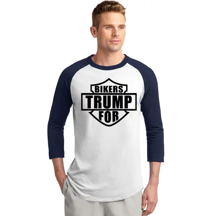 Bikers For Trump Baseball Sleeve Shirt