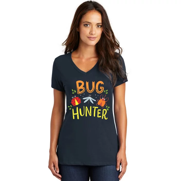 Bugs Insects Ladybug Biologist Entomology Student Women's V-Neck T-Shirt