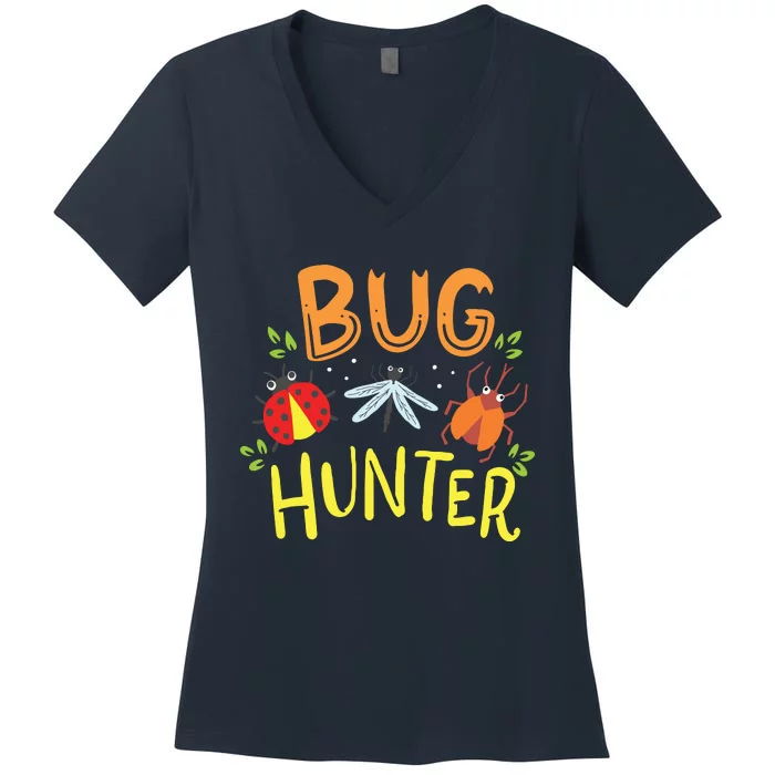 Bugs Insects Ladybug Biologist Entomology Student Women's V-Neck T-Shirt