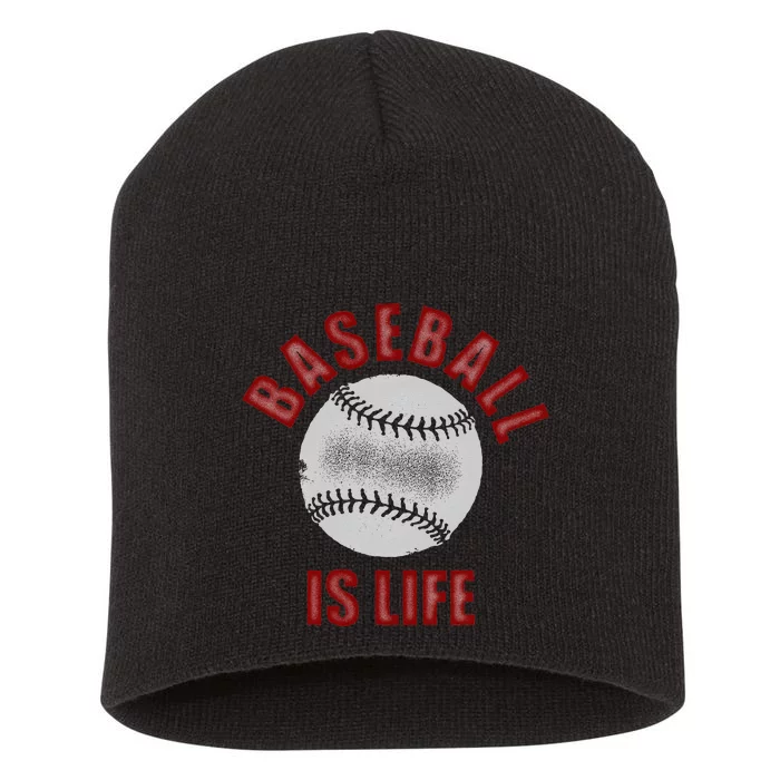 Baseball Is Life Short Acrylic Beanie