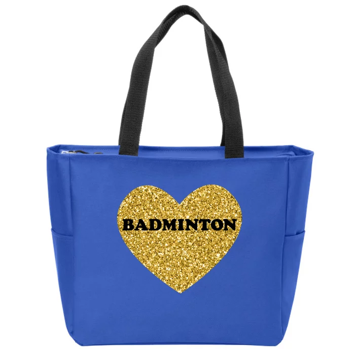 Badminton I Love Badminton Gift Zip Tote Bag